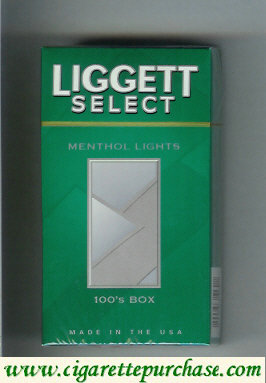 Liggett Select/Liggett Select Menthol Lights 100s Box cigarettes hard box